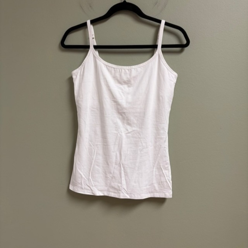 Pact Womens Organic Cotton Tank Top Size M White Layering Casual Basic Everyday